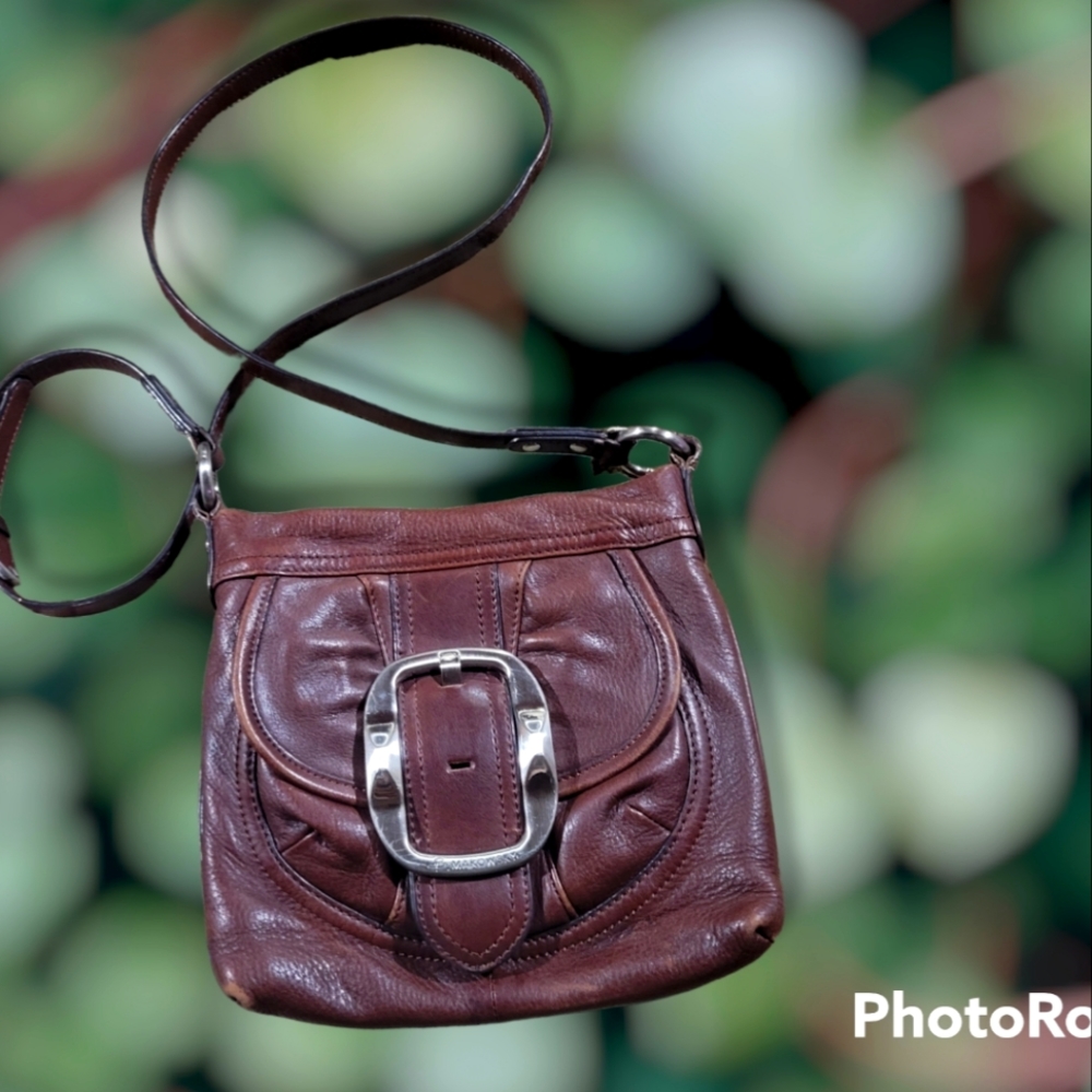 B Makowsky leather crossbody bag